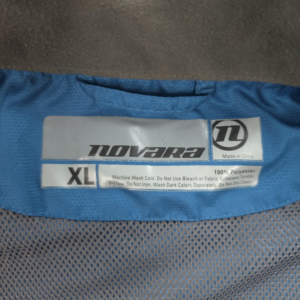 Novara Jacket Mens XL Blue Cycling Conversion Reflective Full Zip Vented Outdoor - Picture 5 of 14